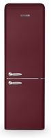 SCHNEIDER - SCB300VWR - Réfrigérateur combiné vintage - 304L (211+93) - Froid brassé - Dégivrage automatique - Rouge bordeaux