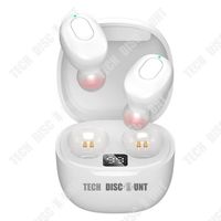 TD® Casque intra-auriculaire Bluetooth Bluetooth 5.0 Affichage numérique intelligent Anti-bruit et étanche Faible latence Ecoute