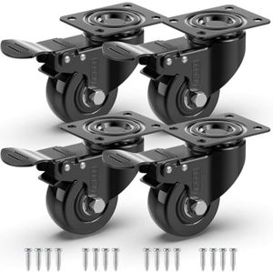 Lot De 2 Roues De Support Pour Adulte - Noir - Jpt - Neuves