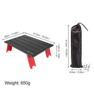 TABLE DE CAMPING Black Red A - Table de camping pliante portable universelle, table de pique-nique en alliage d'aluminium, min