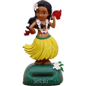 6 Styles Danseuse Hawaienne Voiture Qui Bouge Créativité Décoration De Voiture Solaire Danse Jouet Bureau Fournitures Hawaii Fille De Danse Figurine Danseuse Solaire Figurine Solaire Dansante