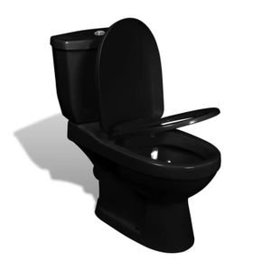 WC - TOILETTES LEX Toilette avec réservoir Noir - Qqmora - LYG128860