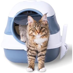 MAISON DE TOILETTE SogesHome Litière pliable pour chat d'intérieur avec couvercle et pelle, design amovible, contrôle des odeurs