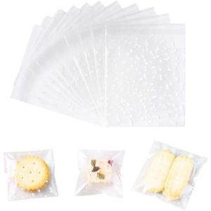 Lot de 12 sachets alimentaires transparents – 14 x 9 cm - Créalia -  Présentoirs à Gâteaux - Boîtes à Gâteaux