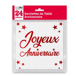 TABLE Serviettes Joyeux Anniversaire Rose,Serviettes Anniversaire Fille en  Papier Jetable, Parfaite Déco de Table Anniver437 - Cdiscount Maison