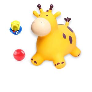 JEUX DE PISCINE ZERODIS cheval jouet gonflable Cheval gonflable gonflable, bon rebond, épais, couleurs vives, mignon, jouets jeux porteur Veau jaune