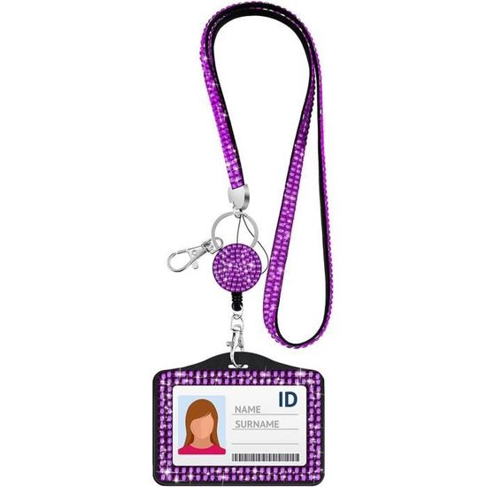 Porte-badge Tour De Cou Avec Porte-cartes - Motif Nœud Papillon/bottes - Cordon Polyester 50cm - Pour Travail, école