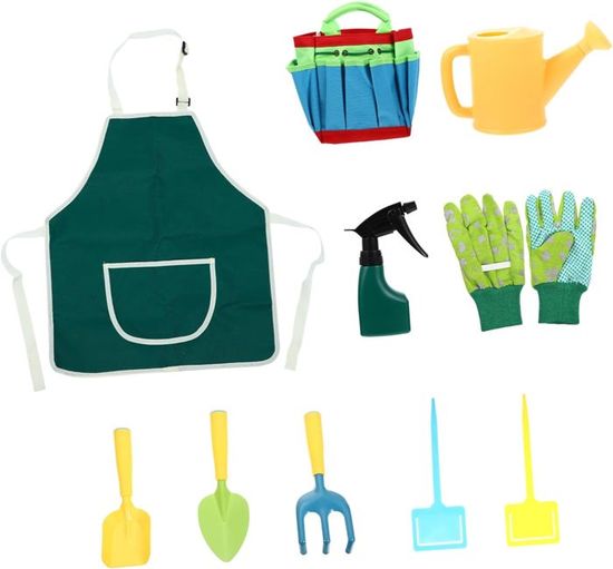 Kit Jardinage Enfant 3+ Ans : Set Outils Extérieur avec Pelle, Tablier, Arrosoir, Gant, Fourche. Jeux de Jardin, Cadeau Garçon Fille - Jeux - Jouets Kit Jardinage Enfant 3+ Ans : Set Outils Extérieur avec Pelle, Tablier, Arrosoir, Gant, Fourche. Jeux de Jardin, Cadeau Garçon Fille - Jeux - Jouets