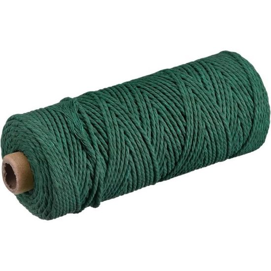 Cordon Tressé 5 Mm - Vert Kaki X1m