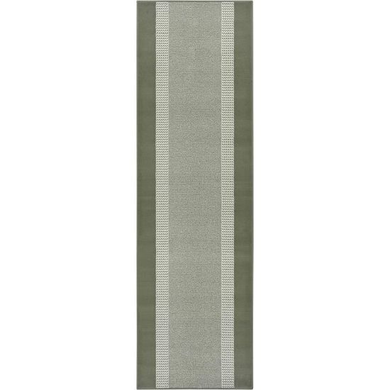 Tapis De Couloir Anthracite 67x200 Cm - Poils Courts Bouclés En Polypropylène - Antidérapant, Compatible Chauffage Au Sol - Pour Cuisine, Salon, Salle De Bain - 6