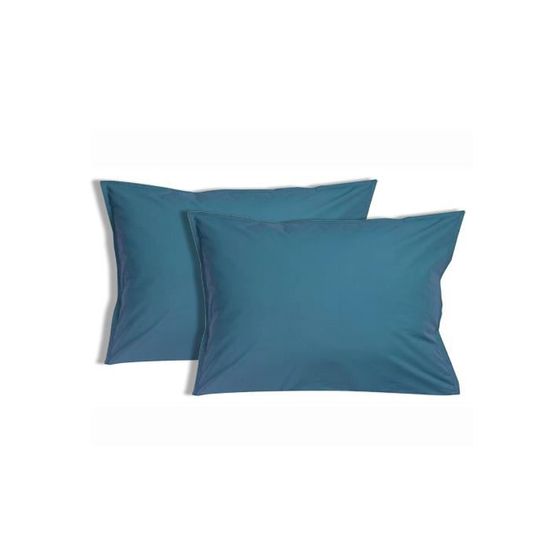 Taie Oreiller 50x70 Coton Taie D'oreiller Gaze De Coton 50 X 70 Cm GAIA - L'EFFET PAPILLON - Rectangulaire - Marron Taie D'oreiller 50x70 Coton