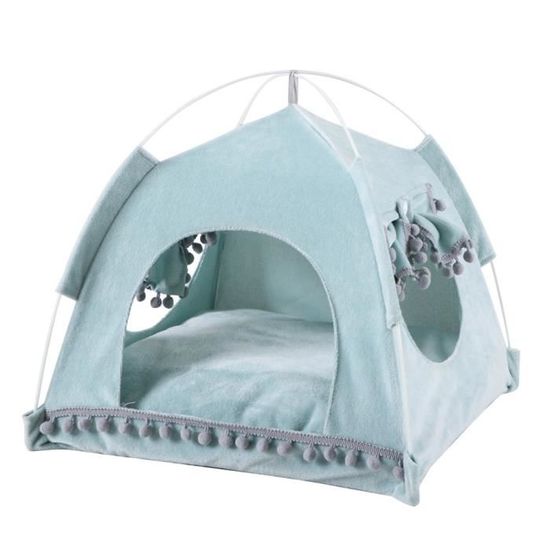 Lit confortable pour animal de compagnie, tente en tipi pour chaton, panier d'été, niche, niche, n green 2 S 36x36x37cm -CLAT27380