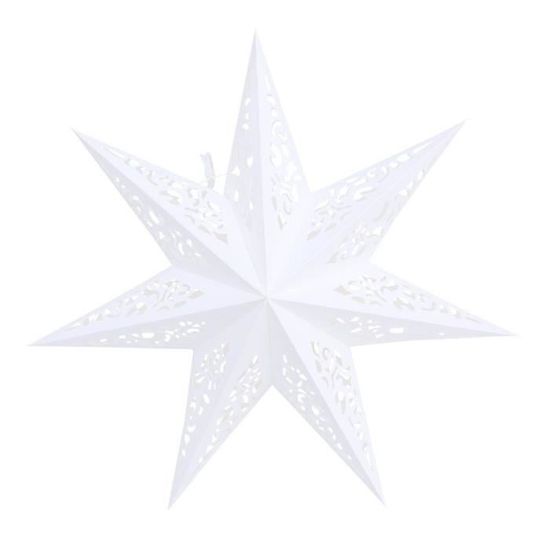 Étoile Lumineuse En Papier 3D De 45 Cm - Décoration De Noël à Suspendre, éclairage LED Pour Sapin Ou Fenêtre