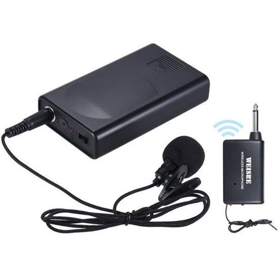 Ammoon Microphone cravate sans fil (Lavalier) à clip Amplificateur de voix  pour conférences/discours/etc. : 25.19 €