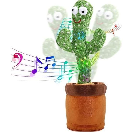 Cactus dansant, jouet cactus parlant, jouet bébé cactus, cactus imitant le  jouet répète ce que vous dites, jouet de cactus dansant électronique avec  éclairage, chanter