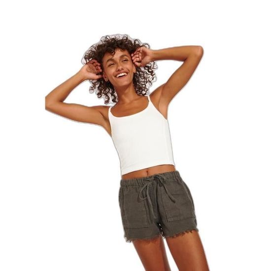Short Banana Moon For You Vert Kaki - Taille XS, 100% Coton, Tour De Taille 66 Cm, Neuf Sans étiquettes