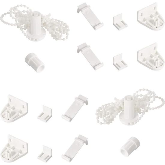 Kit De Réparation Pour Store Enrouleur - 2 Supports + Mécanisme + Chaîne 2m, Sans Perçage, Compatible Tube 17mm - 4