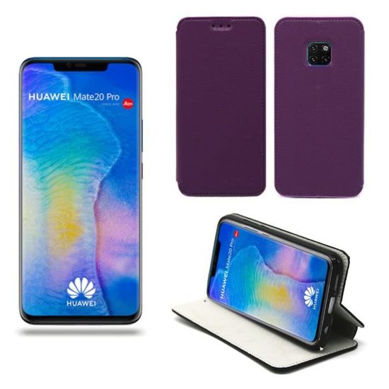Étui En Cuir Haut De Gamme Pour Huawei Mate 20 RS / Mate 20 Pro - Fenêtre Smart - Film Verre Trempé Inclus