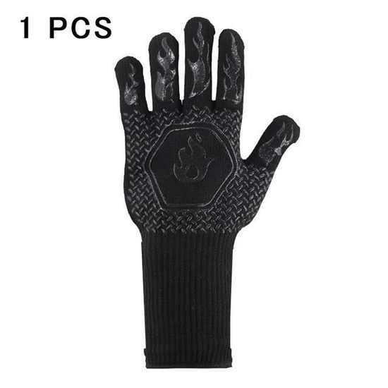 Gants Barbecue AMZBBQ Taille S - Résistants à La Chaleur Jusqu'à 500°C, Extra Longs, Ignifugés Pour Cuisine Et Grill