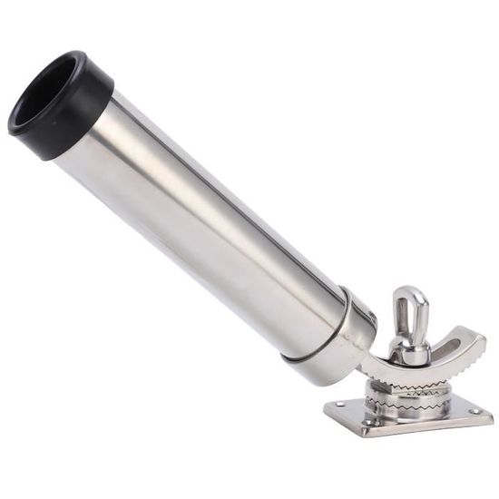 Lot De 2 Supports De Canne à Pêche Pour Bateau - Noir ABS - Dimensions 270 X 50 Mm - Fixation Par Vis Incluses