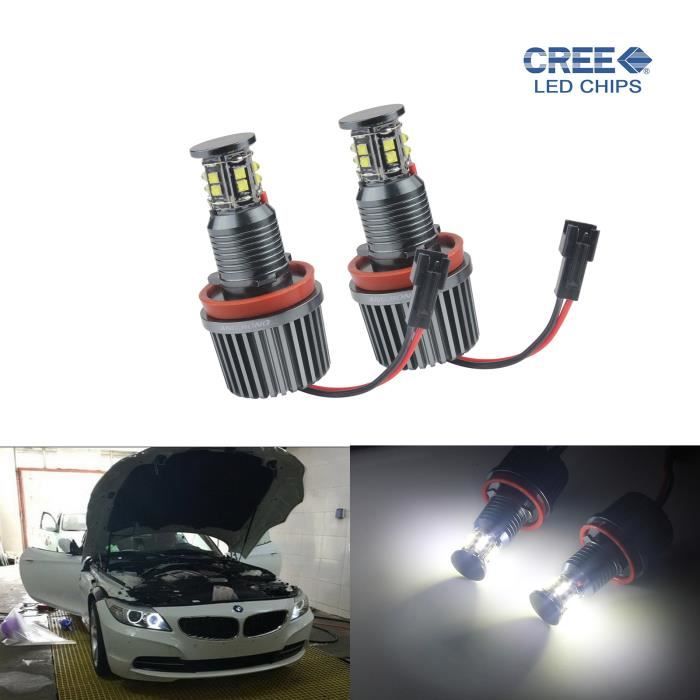 Kit BMW Angel Eye H8 120W LED Blanc Feux de Jour E84 X1 E70 X5 E71 E72 X6 E89 Z4