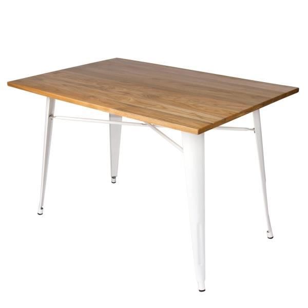 Table lank wood blanche 120 x 80 cm Multicolor