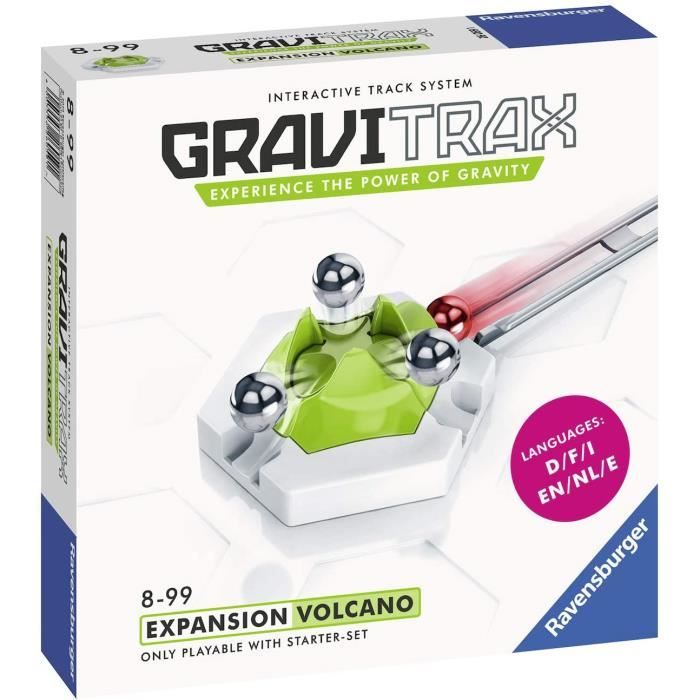 Jeux de construction Ravensburger - Gravitrax - Bloc action Volcano-Volcan - Jeu de construction - Circuit de billes cr 52730