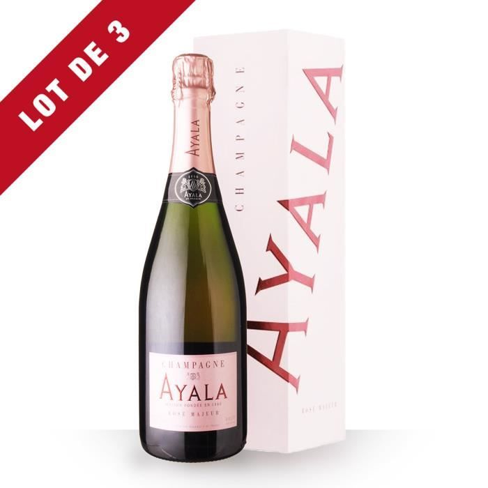 3X Ayala Rosé Majeur 75cl - Etui - Champagne