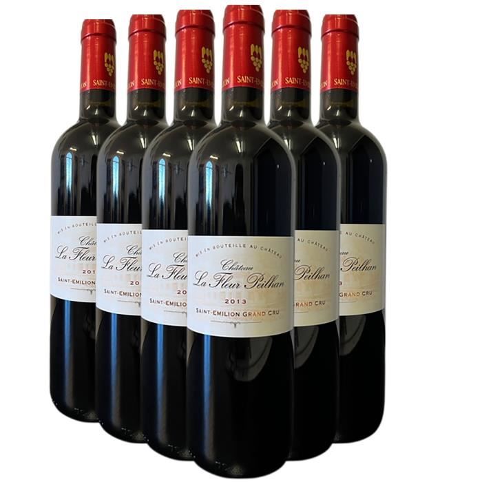 Château La Fleur Peilhan Saint-Emilion Grand Cru Rouge 2013 - Lot de 6x75cl - Vin AOC Rouge de Bordeaux - Cépages Merlot, Cabernet F