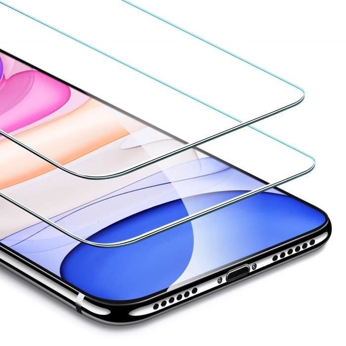 Verre Trempé pour iPhone 11 / iPhone XR (2 Pièces), Film Protection Écran Premium pour iPhone 6,1 Pouce (2019)