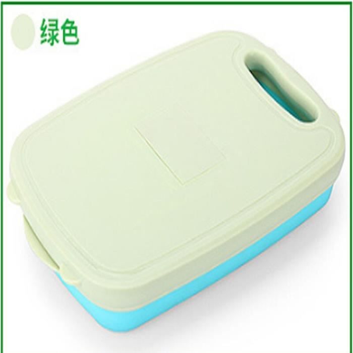Planche à découper pliante pour plats de cuisine - Planche à découper 9 en 1 panier de vidange plia - Modèle: green - WMCFXGJA09288