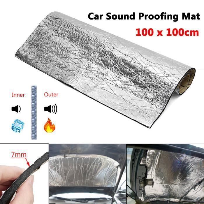 7mm Isolant Insonorisant d'isolation Sonore de Fibre de Verre Pr Voiture Van 100*100cm Fe41692