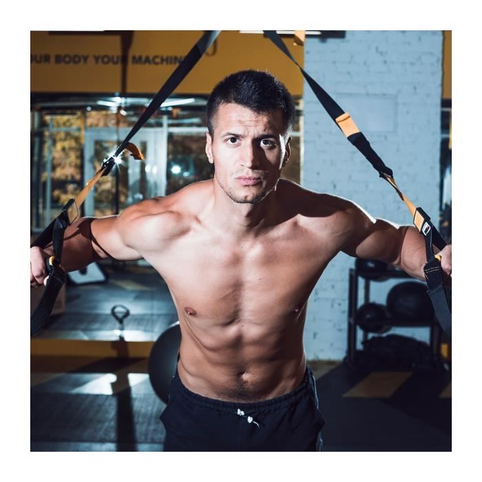 P3-2 Sangle de Suspension D'exercice, Fitness Kit Musculation Multifonction