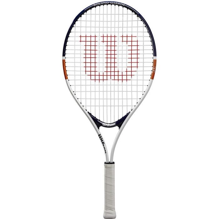 Wilson Raquette de Tennis Roland Garros Elite 25, Pour Enfants de 9-10 Ans, Blanc-Bleu, WR038710H,10