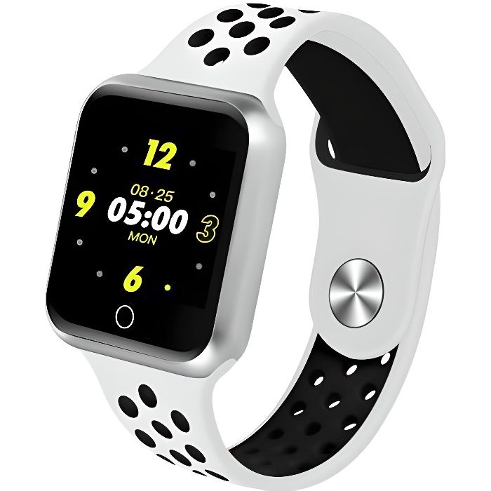 Montre connectée sport X-Fit - Bluetooth - IP67 - cardiofréquencemètre - multisport - Blanc - Cellys