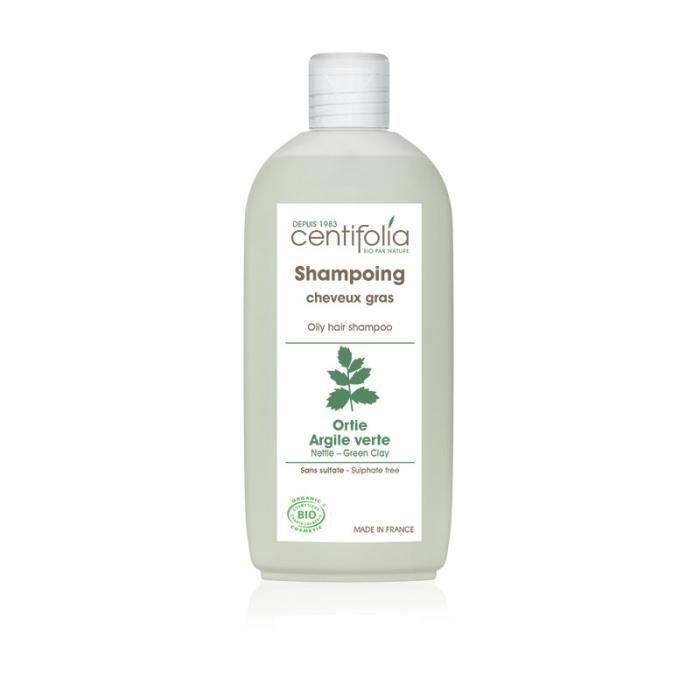 Shampoing cheveux gras bio - Ortie Argile verte - 200 ml - Centifolia