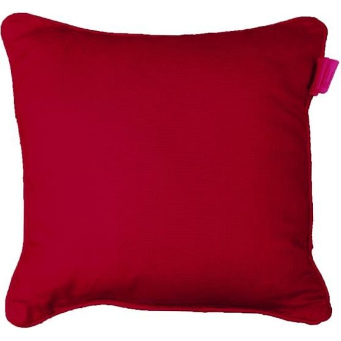 Housse de coussin zippée 40x40 PANAMA UNI ROUGE