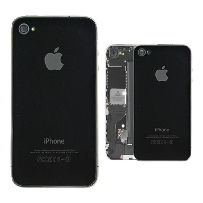 Plaque arrière pour iPhone 4S (Noir)