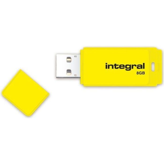 Integral clé USB Neon 8Go Jaune