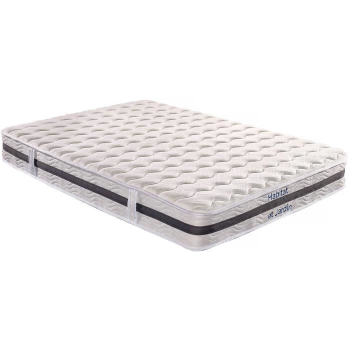 Matelas ressorts et mémoire de forme -Viva First- - 140 x 190 x 26 cm