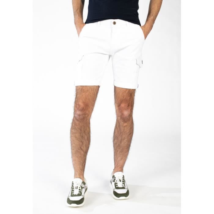 GEOGRAPHICAL NORWAY Short PEXONNE en coton Blanc - Homme