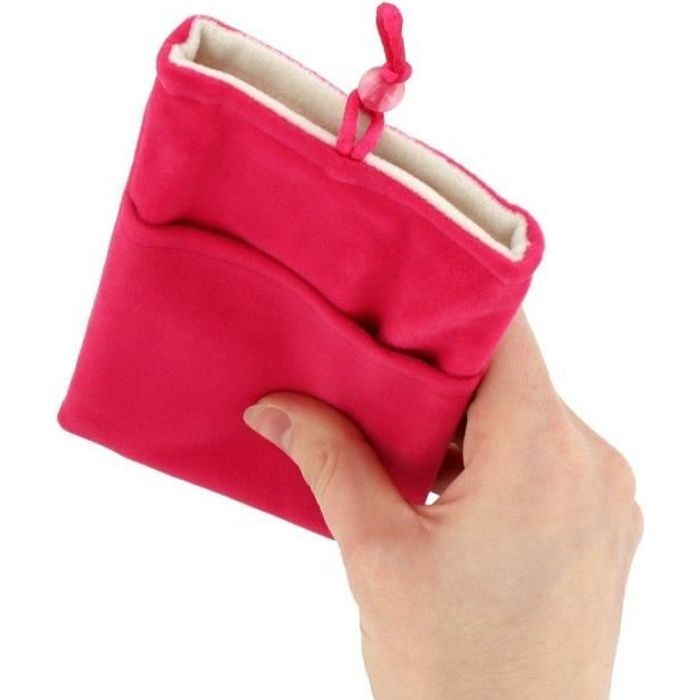 NOVAGO Pochette velours Kangourou de qualité pour smartphone de taille allant jusqu'à 5.7 pouces ( Taille L - 16,4 cm x 10,9 cm, )