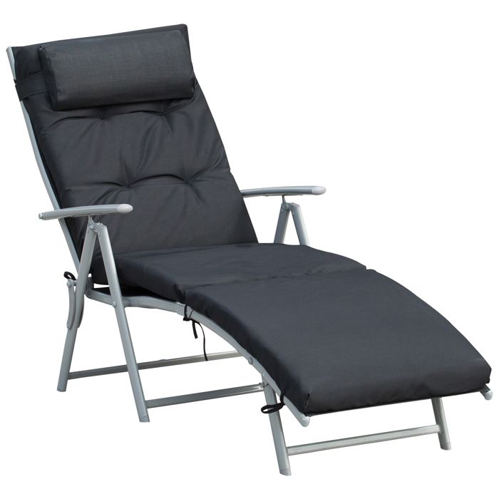 Bain de soleil pliable transat inclinable 7 positions chaise