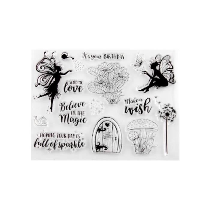 1 pc timbre clair timbres transparents délicats Scrapbooking sceaux tampon collant pour la fabrication de cartes journal