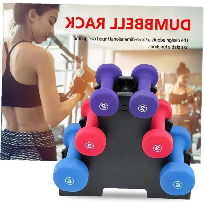 Haltère rack compact haltère haltère grosse feuilles de forme physique poids haltère support support spor Utile ort accessoires noir