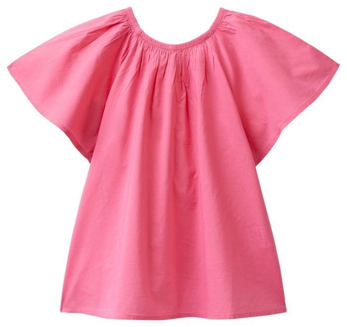 Chemise Fille United Colors Of Benetton | Vichy Seersucker | 100% Coton | Col Rond