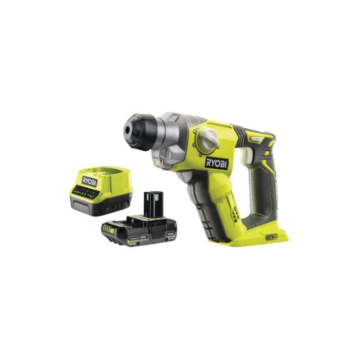 Pack RYOBI Marteau perforateur R18SDS 0 18V One+ 1 Batterie 2.0Ah 1 Chargeur rapide