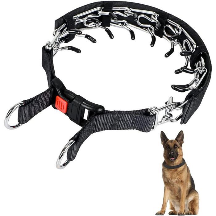 Comparer les prix de Collier de Dressage Griffes pour Chien Collier trangleur pour Chiens avec Boucle Pression Collier de Chien sans Traction PZCC