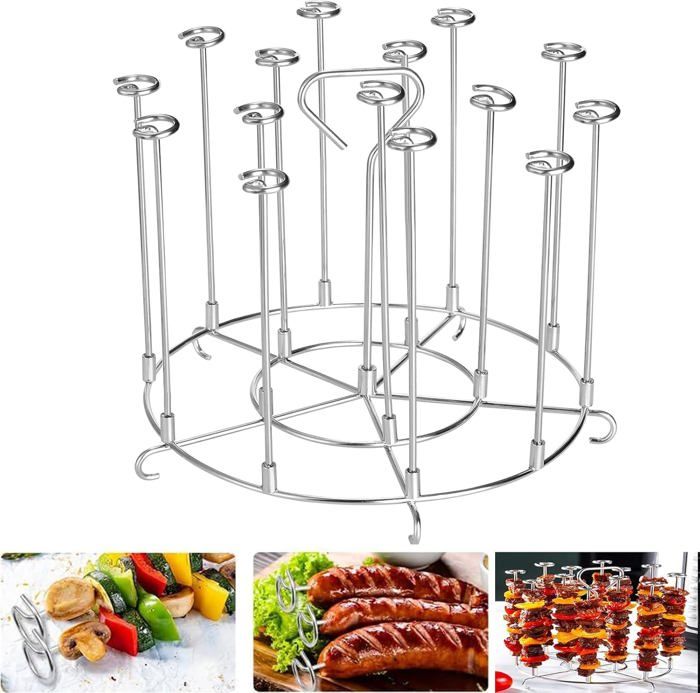 Lot 12 Brochettes Kabob 30,5 Cm Acier Inoxydable Master Cook - Bâtons Barbecue Réutilisables