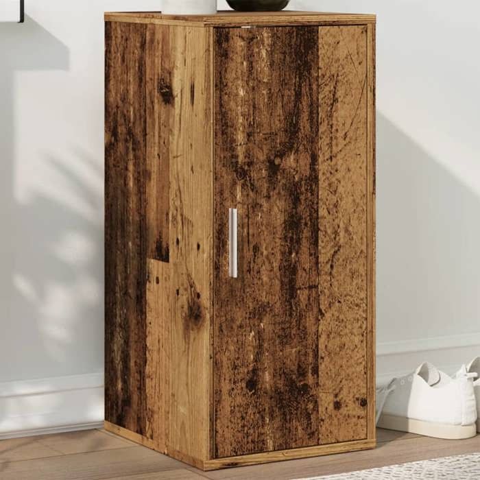vidaXL Armoire à chaussures vieux bois 32x35x70 cm bois dingénierie armoire de rangement de chaussures support à 856704